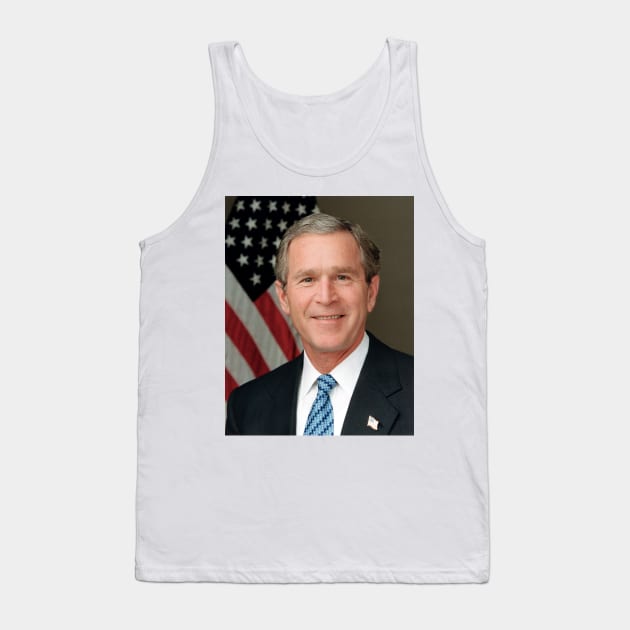 Vintage President George W. Bush Portrait Tank Top by pdpress